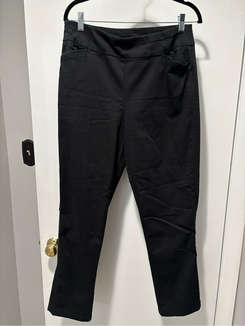 croft & barrow Women's Black Effortless Stretch Cotton Blend Pants Size 12R
